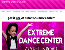 Tablet Screenshot of extremedancecenter.com